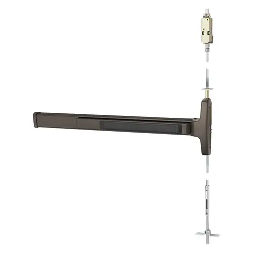 Concealed Vertical Rod Exit Device Dark Oxidized Bronze