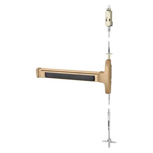 Concealed Vertical Rod Exit Device Satin Bronze Clear Coated