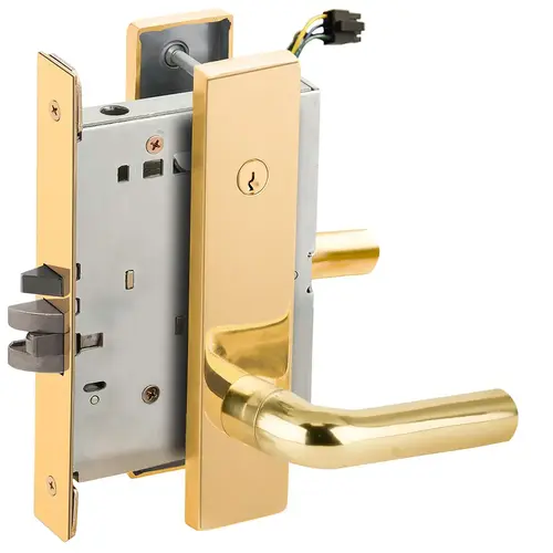 Electric Mortise Lock Bright Brass