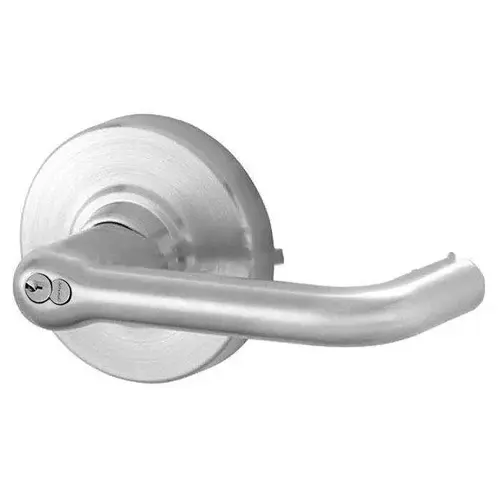 ALX Series Grade 2 Storeroom Tubular Lever Lock with Large Format IC Core C Keyway; 47267042 Deadlatch; and 47267101 ANSI Strike Satin Chrome Finish