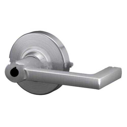 ALX Series Grade 2 Storeroom Longitude Lever Lock Less Cylinder with 47267042 2-3/4" Deadlatch and 47267101 ANSI Strike Satin Chrome Finish