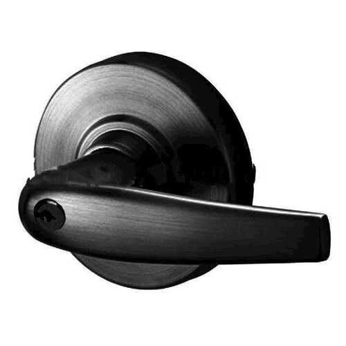 ALX Series Grade 2 Storeroom Athens Lever Lock with Large Format IC Prep Less Core; 47267042 Deadlatch; and 47267101 ANSI Strike Matte Black Finish