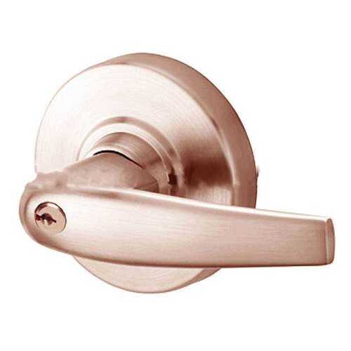 ALX Series Grade 2 Storeroom Athens Lever Lock with Large Format IC Prep Less Core; 47267042 Deadlatch; and 47267101 ANSI Strike Satin Bronze Finish