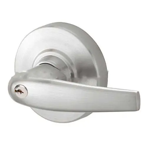 ALX Series Grade 2 Entry Office Athens Lever Lock with Large Format IC Prep Less Core; 47267042 Deadlatch; and 47267101 ANSI Strike Satin Nickel Finish