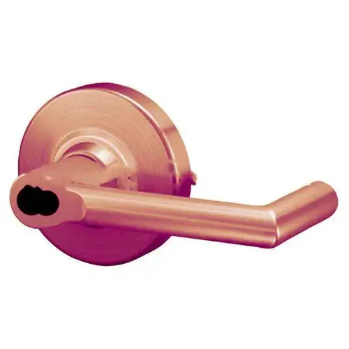 ALX Series Grade 2 Entry Office Boardwalk Lever Lock with Large Format IC Prep Less Core; 47267042 Deadlatch; and 47267101 ANSI Strike Satin Bronze Finish