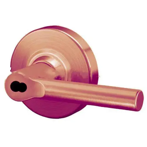 ALX Series Grade 2 Entry Office Broadway Lever Lock with Large Format IC Prep Less Core; 47267042 Deadlatch; and 47267101 ANSI Strike Satin Bronze Finish