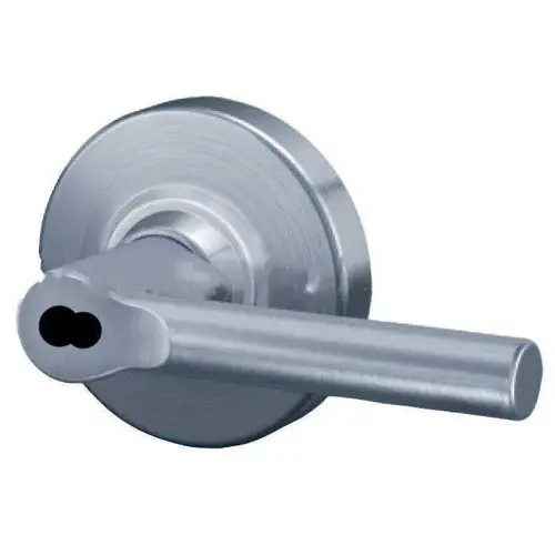 ALX Series Grade 2 Entry Broadway Lever Lock with Large Format IC Prep Less Core; 47267042 Deadlatch; and 47267101 ANSI Strike Bright Chrome Finish