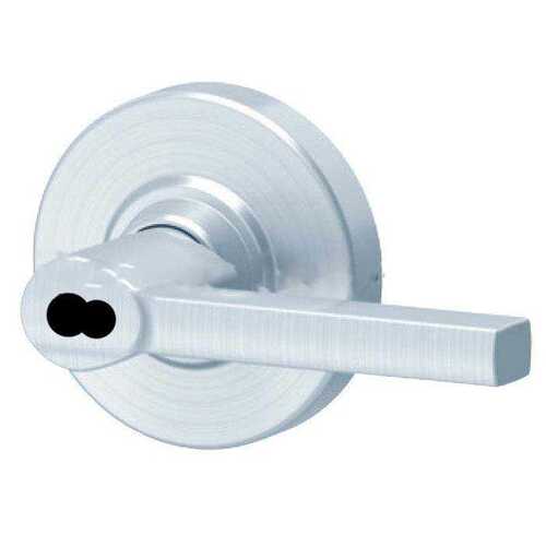 ALX Series Grade 2 Entry Latitude Lever Lock with Large Format IC Prep Less Core; 47267042 Deadlatch; and 47267101 ANSI Strike Bright Chrome Finish