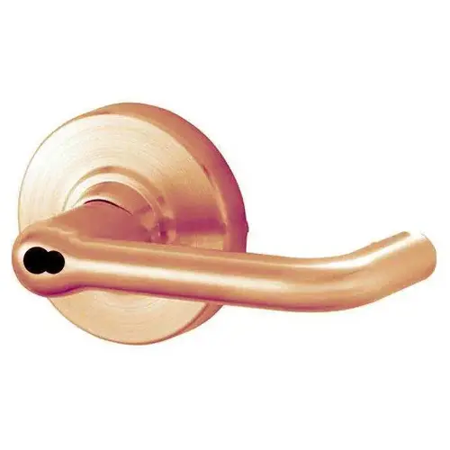 ALX Series Grade 2 Entry Office Tubular Lever Lock with Large Format IC Prep Less Core; 47267042 Deadlatch; and 47267101 ANSI Strike Satin Bronze Finish