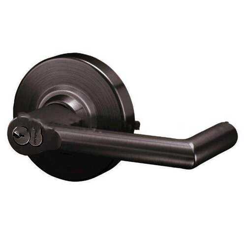 ALX Series Grade 2 Entry Boardwalk Lever Lock with Large Format IC Core C Keyway; 47267042 Deadlatch; and 47267101 ANSI Strike Aged Bronze Finish