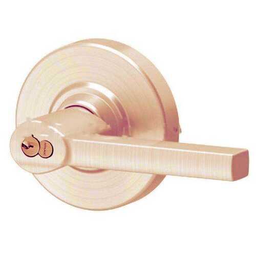 ALX Series Grade 2 Storeroom Latitude Lever Lock with Large Format IC Core C Keyway; 47267042 Deadlatch; and 47267101 ANSI Strike Satin Bronze Finish