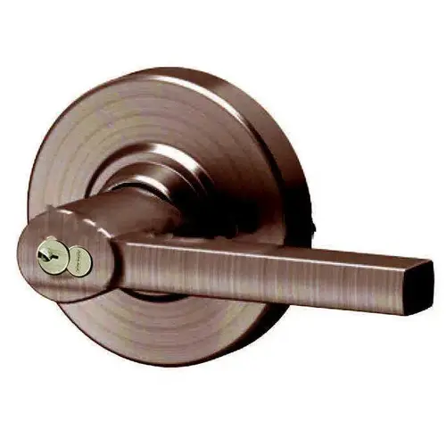 ALX Series Grade 2 Storeroom Latitude Lever Lock with Large Format IC Core C Keyway; 47267042 Deadlatch; and 47267101 ANSI Strike Oil Rubbed Bronze Finish