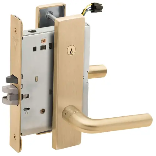 Electric Mortise Lock Satin Brass