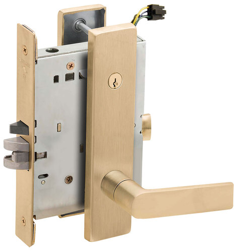 Electric Mortise Lock Satin Brass