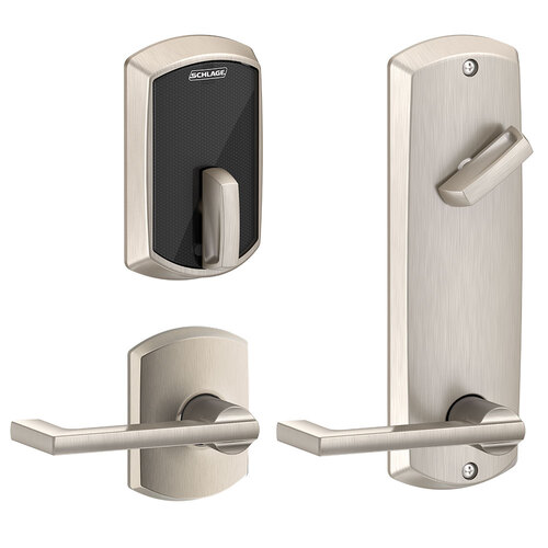 Deadbolts and Deadlatches Satin Nickel Plated Clear Coated