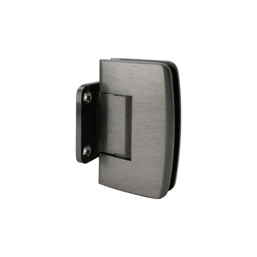Adjustable Valencia Series Glass To Wall Mount Shower Door Hinge Wth Short Back Plate Brushed Nickel