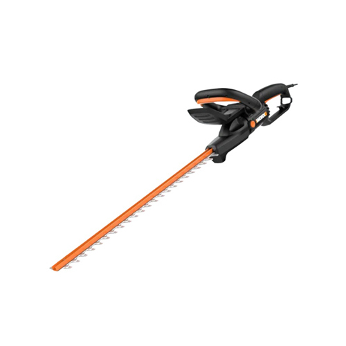 Worx WG217 Electric Hedge Trimmer, 4.5 A, 120 V, 3/4 in Cutting Capacity, 24 in L Blade, Black