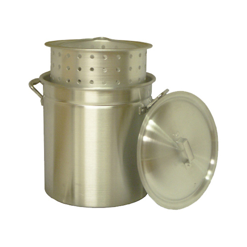 METAL FUSION KK60R Steamer Pot with Basket, Aluminum, 60-Qt.