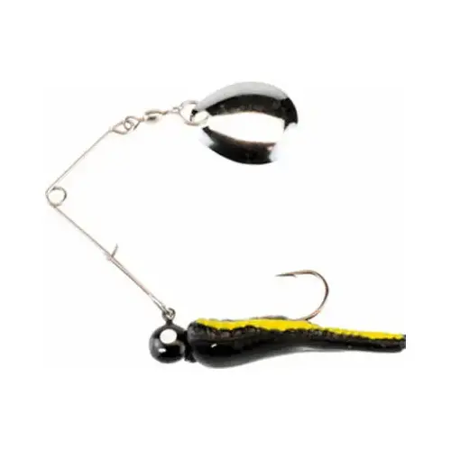 Beetle Spinner, Black Nickel/Yellow Stripe, 1/8-oz.