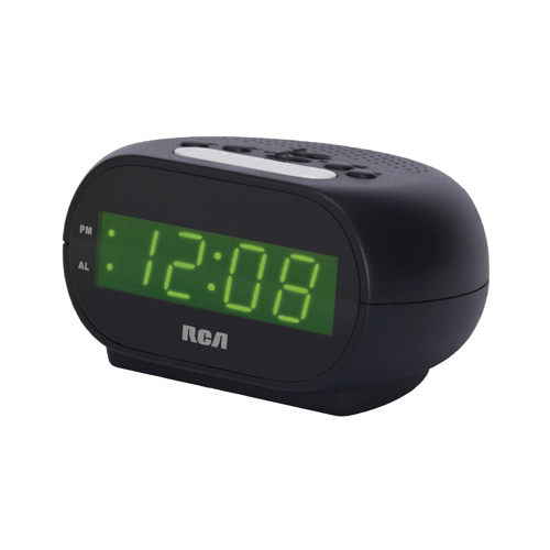 RCA RCD20A Streamlined Alarm Clock, Green LED