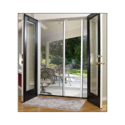 Escape 200 Screen Door, Double, Retractable, 84 x 79 to 81-In. White