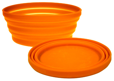 AMERICAN OUTDOOR BRANDS PRODUCTS CO 1149169 Flexware Bowl, Orange Silicone