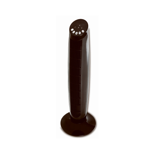 3-Speed Tower Fan With Remote, Black, 36-In.