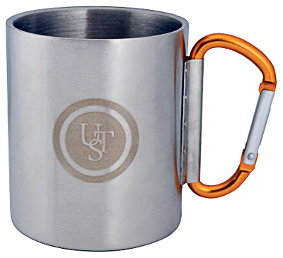 AMERICAN OUTDOOR BRANDS PRODUCTS CO 1146781 Klipp Biner Mug, Silver Stainless Steel