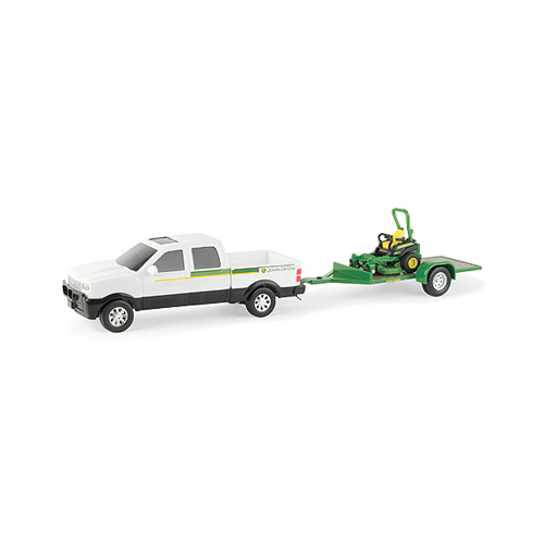 John Deere Dealer Truck With Trailer + Mower, 1:32 Scale