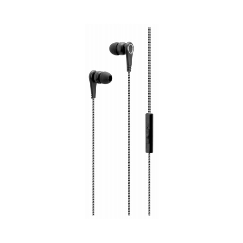 iLive IAEV17B Stereo Earbuds with Mic, Inline Volume, Black