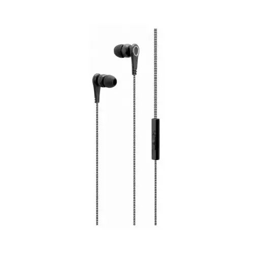 iLive IAEV17B Stereo Earbuds with Mic, Inline Volume, Black