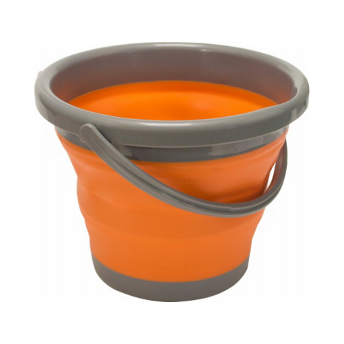 AMERICAN OUTDOOR BRANDS PRODUCTS CO 1142763 Flexware Collapsible Bucket, Orange, 5-Liter
