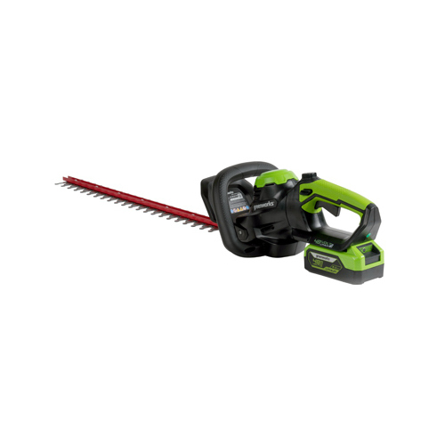 GREENWORKS TOOLS 2202702 Cordless Hedge Trimmer, Rotating Handle, 40-Volt Battery & Charger, 24-In.