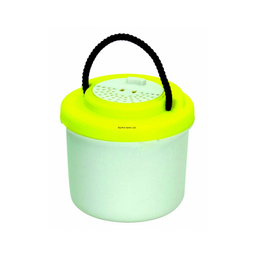 Compact Bait Bucket, Yellow/White