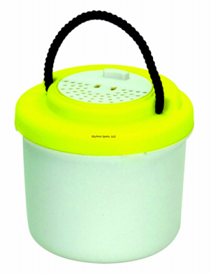 Big Rock Sports 0341-0584 Compact Bait Bucket, Yellow/White