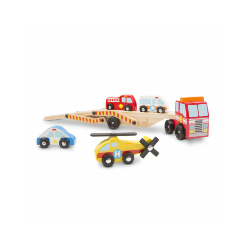 Emergency Vehicle Carrier Wooden Play Set