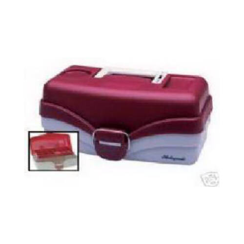 PURE FISHING 620106 Tackle Box, 1-Tray, Red Metallic/Off White