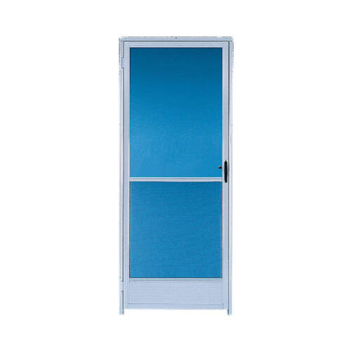 Screen Door, White Aluminum, With Hardware, 36 x 80-In.