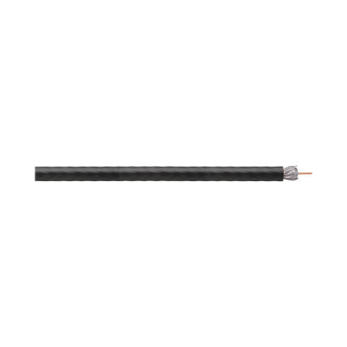 RG6 Quad-Shielded Coaxial Cable, Black, 500-Ft.