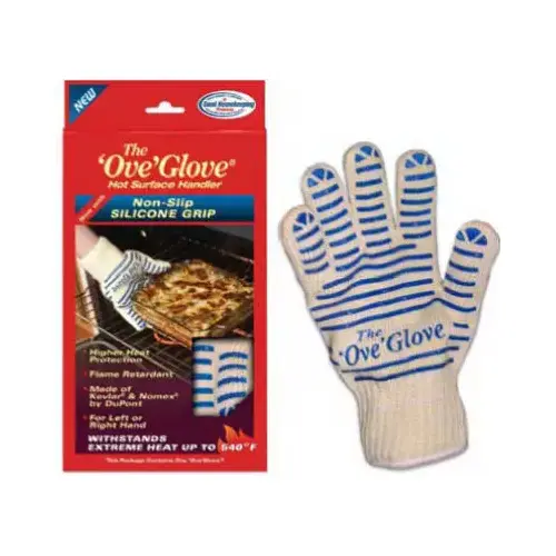 Ove Glove HH50124N Oven Gloves, Kevlar/Nomex Beige/Blue