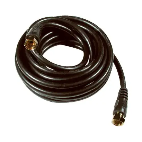 12-Ft. Black RG6 Coaxial Cable With "F" Connectors