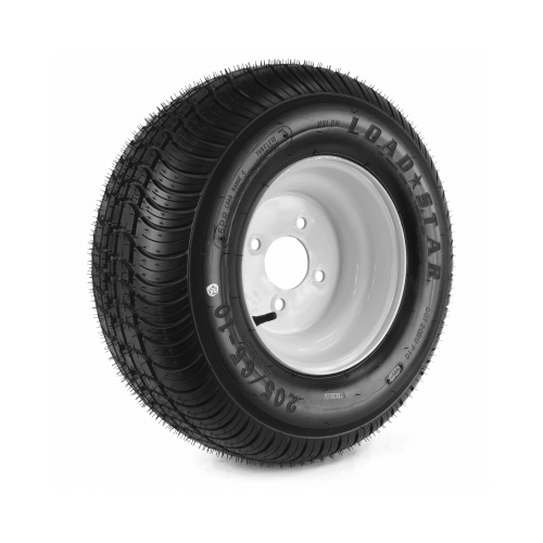 Loadstar Trailer Tire & 4-Hole Wheel (4/4), 205/65-10 (20.5X850-10), LRC