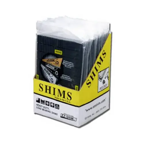 ETC-1 Shim, 7.9 in L, 1.19 in W, 0.06 to 0.33 in Thick, Plastic, Black - pack of 360