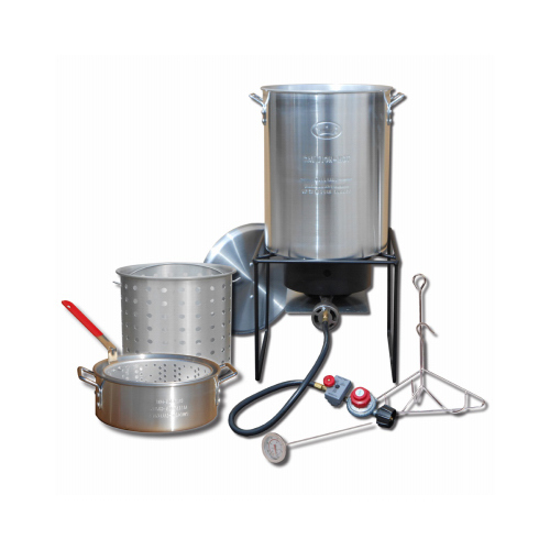 Turkey/Fish Fryer Boiling Package, 29-Qt. Aluminum Pot + Fry Pan & Basket