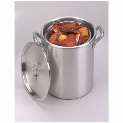 METAL FUSION KK60 Aluminum Cooking Pot, Punched Hole Basket and Lid, 60-Qts.