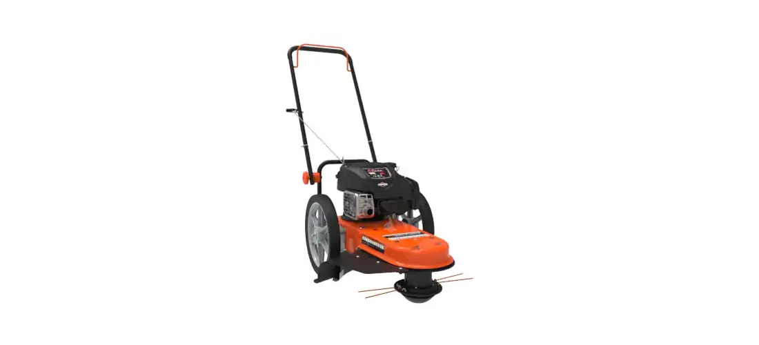 Yard Force YF22HWT High-Wheeled Gas String Grass Trimmer, 163cc
