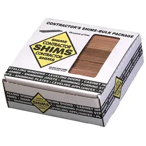 Nelson 8-Inch Wood Shims - 84 Count Bulk Kit, Premium "Beddar Wood" For Leveling & Alignment