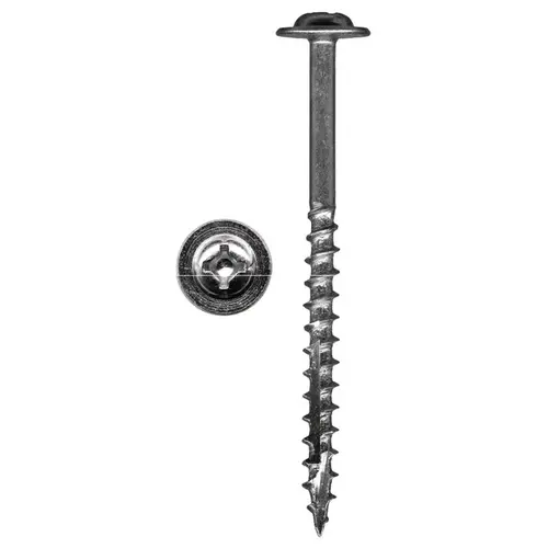 Cabinet Installation Screw, Round Washer Head 2 1/2" #2 Square Drive; Length #10 x 2 1/2" Zinc plated