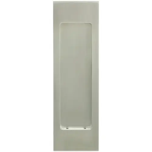 Sliding/Pocket Door Lock, Flush Pull Only For wood doors, Satin nickel plated Silver colored