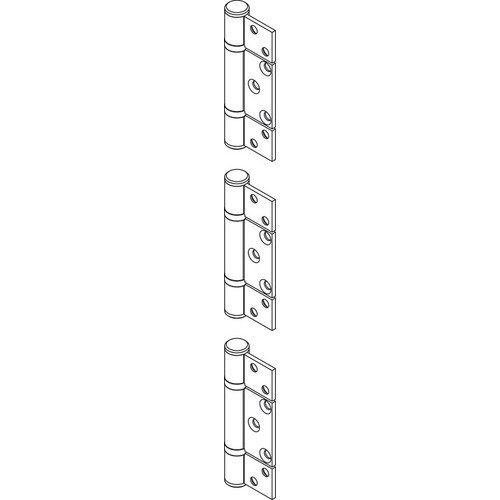 Non-Mortise Straight Hinge Set for Inward Opening Al Fresco Summit, Stainless Steel, PVD Brass brass plated